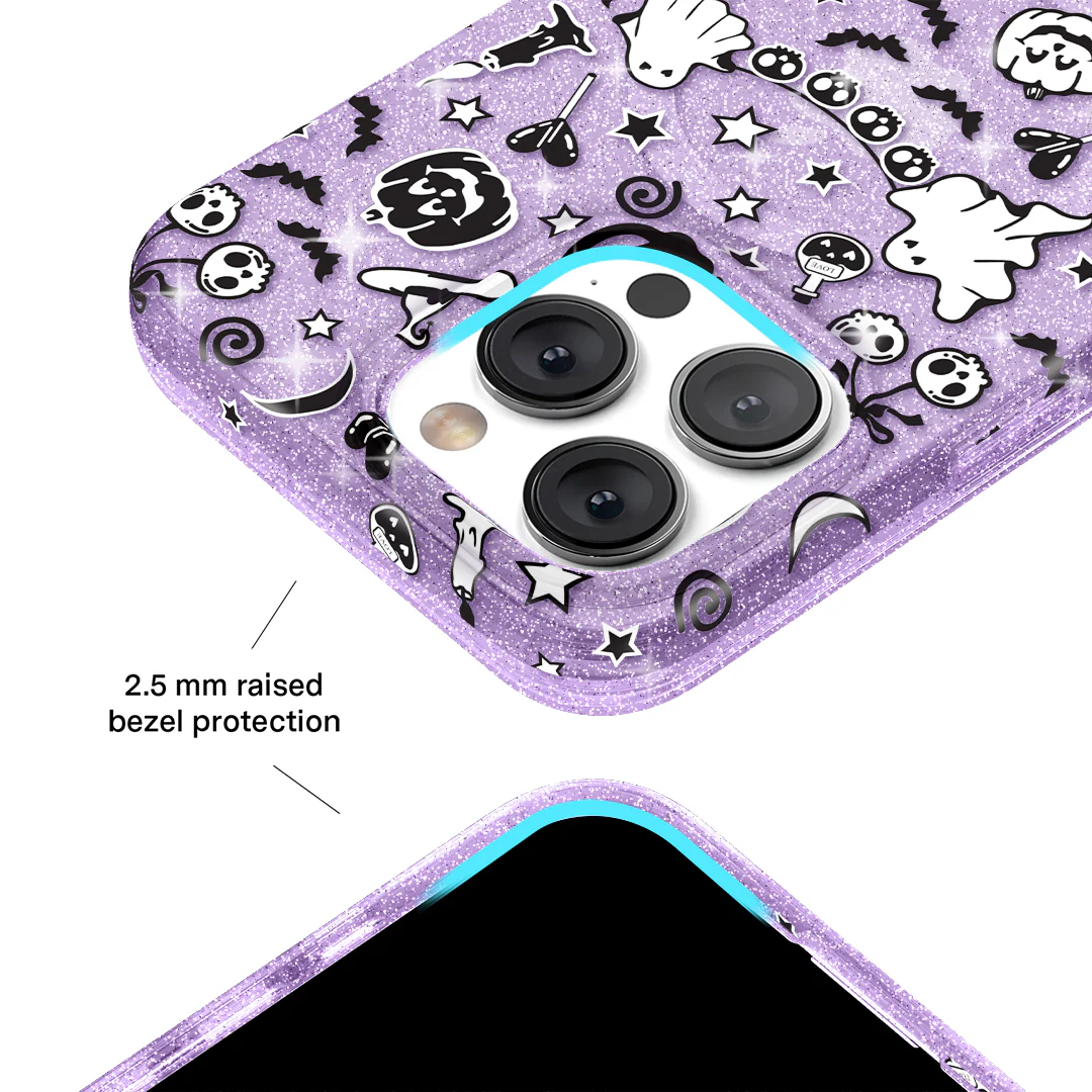 Witchy Lilac Glitter iPhone Case - Image 67