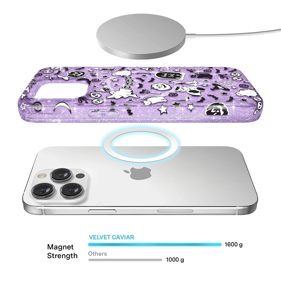 Witchy Lilac Glitter iPhone Case - Image 73
