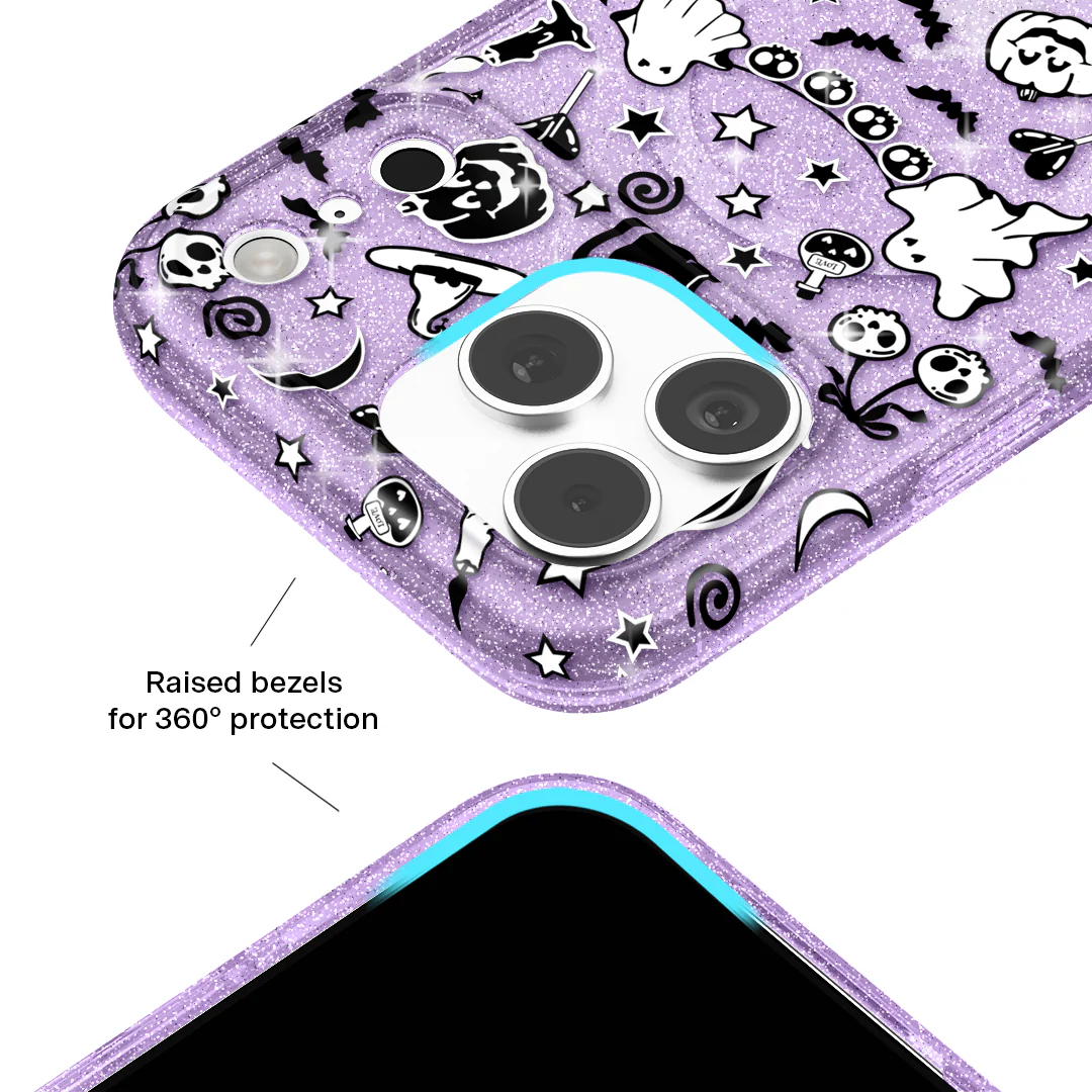 Witchy Lilac Glitter iPhone Case - Image 93