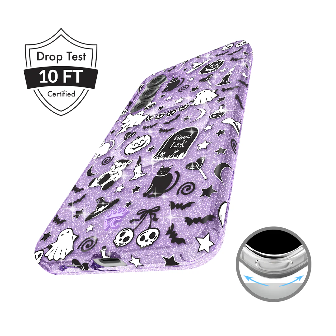Witchy Lilac Glitter Samsung Case - Image 4